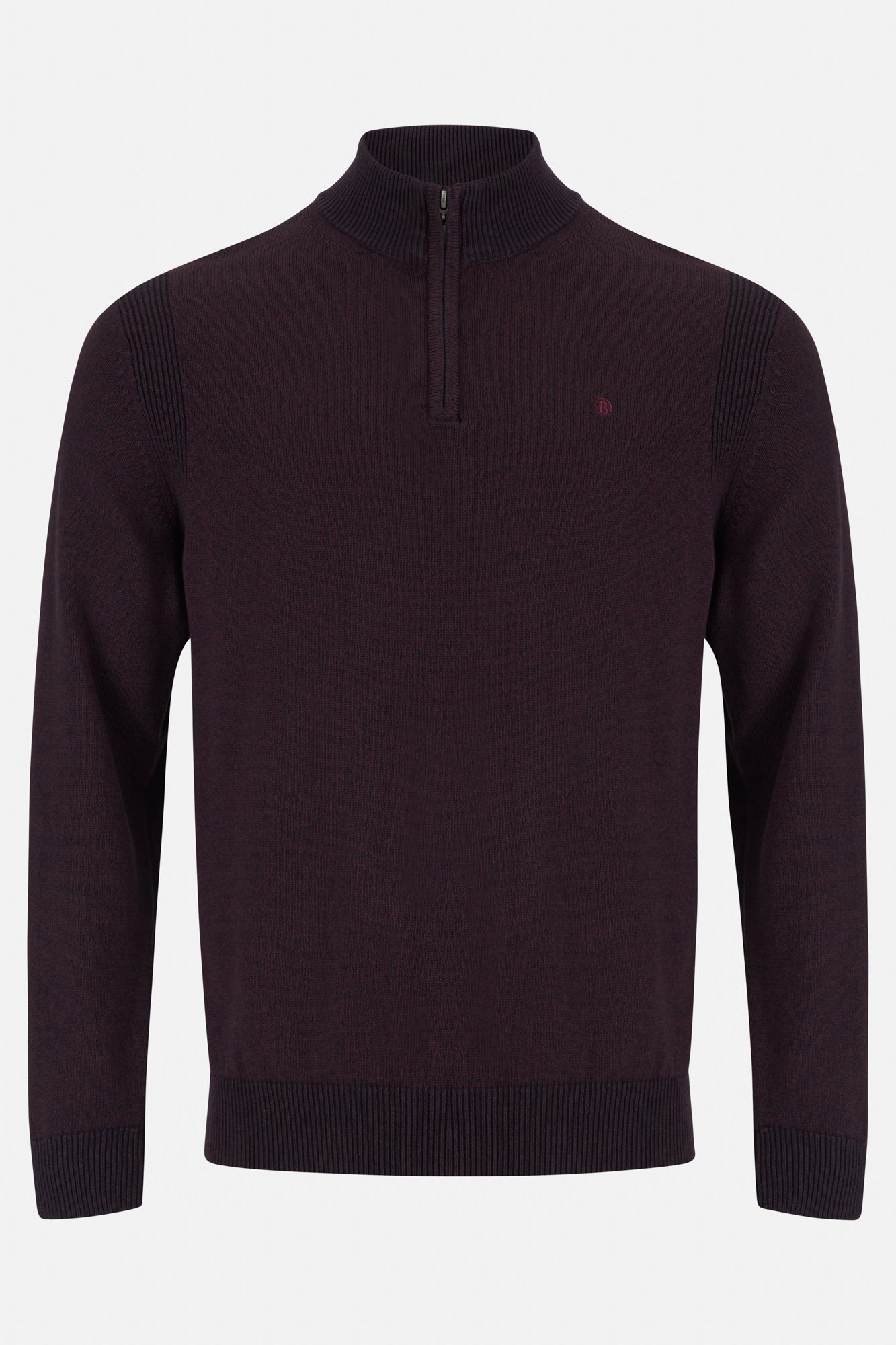 Benetti Brosna  1/4 Zip Sweater - Bordo