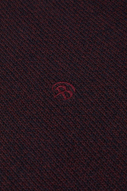 Benetti Brosna  1/4 Zip Sweater - Bordo