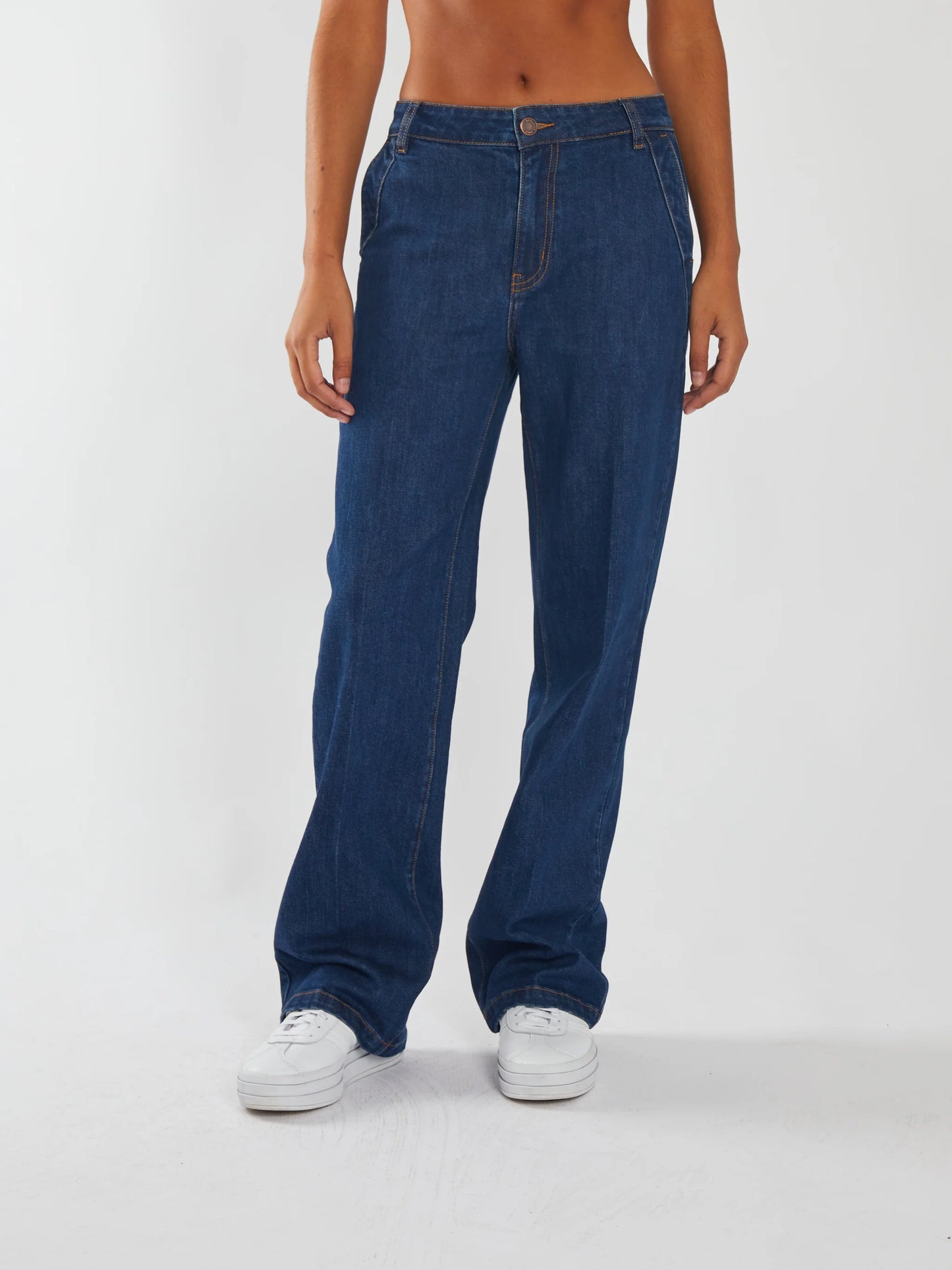 Diesel Cara Wide Leg Denim - Blue Indigo