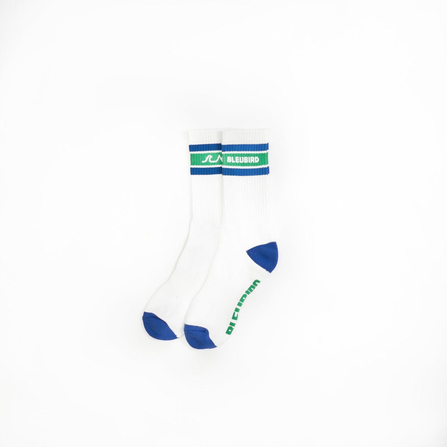 Bleubird Crew Socks - Blue & Green
