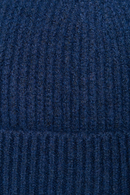 Close-up of blue textured fabric