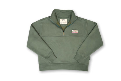 Bleubird Bracken Cropped Quarter Zip - Moss