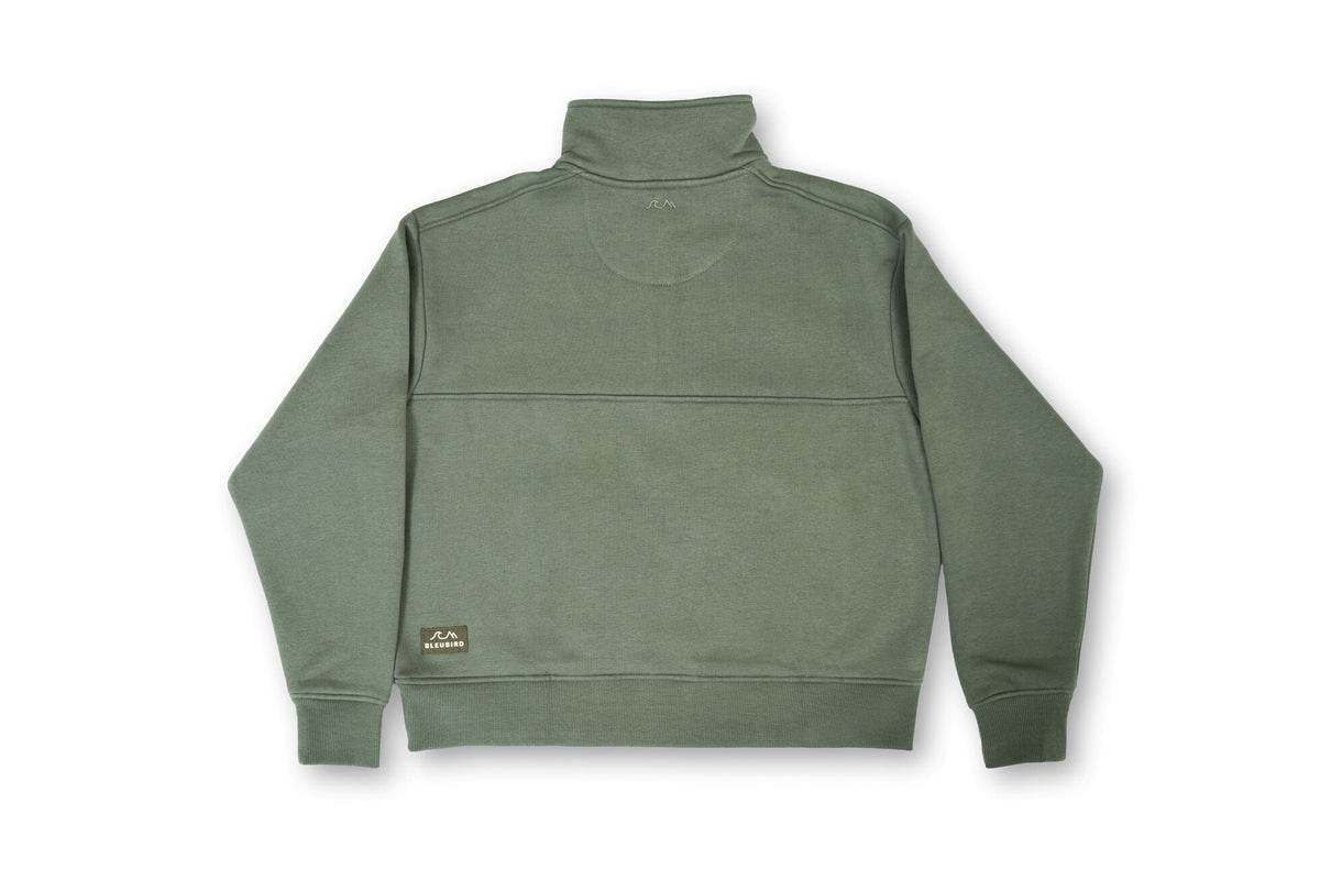 Bleubird Bracken Cropped Quarter Zip - Moss