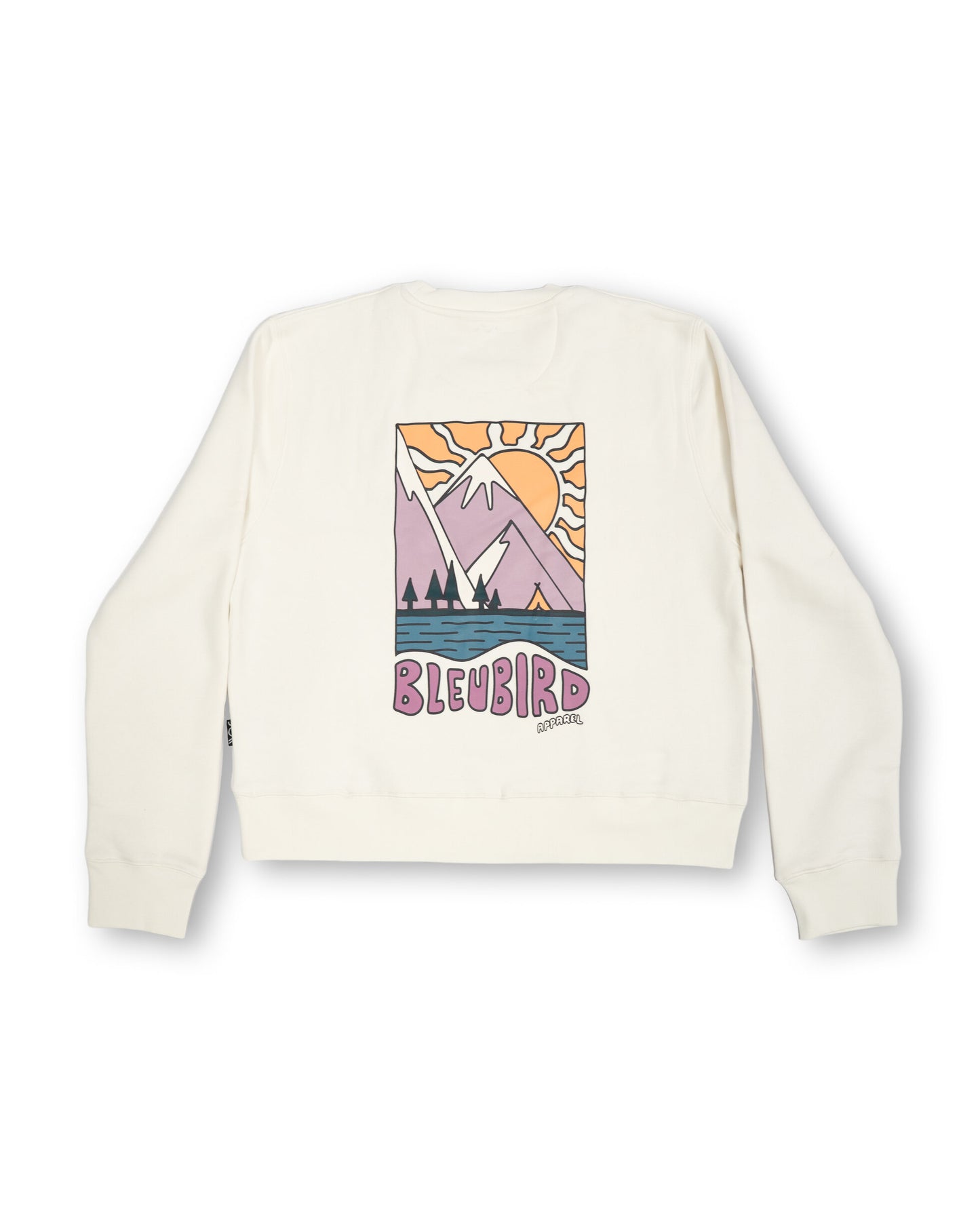 Bleubird Solace Cropped Crew - White
