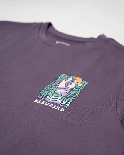 Bleubird Trailhead Cropped T-Shirt - Plum