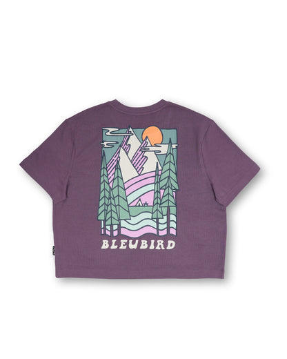 Bleubird Trailhead Cropped T-Shirt - Plum