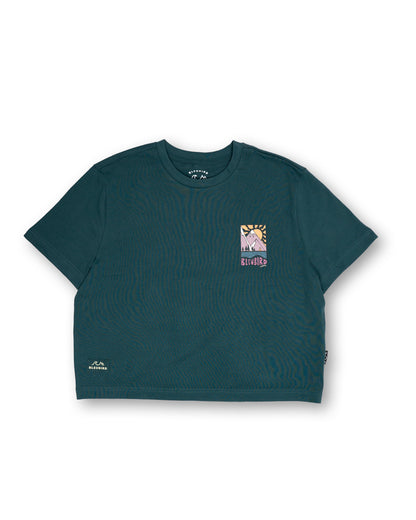 Bleubird Solace Cropped T-Shirt - Teal