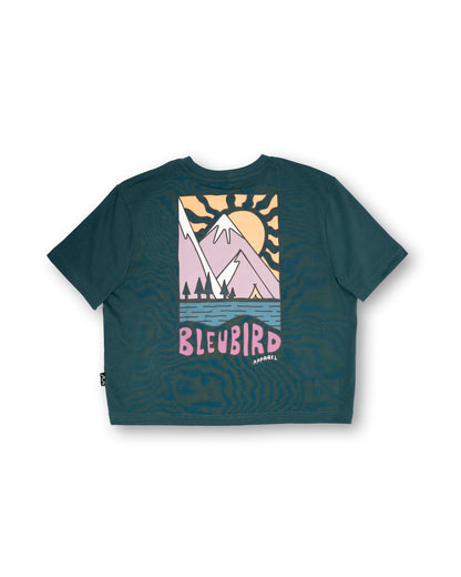Bleubird Solace Cropped T-Shirt - Teal