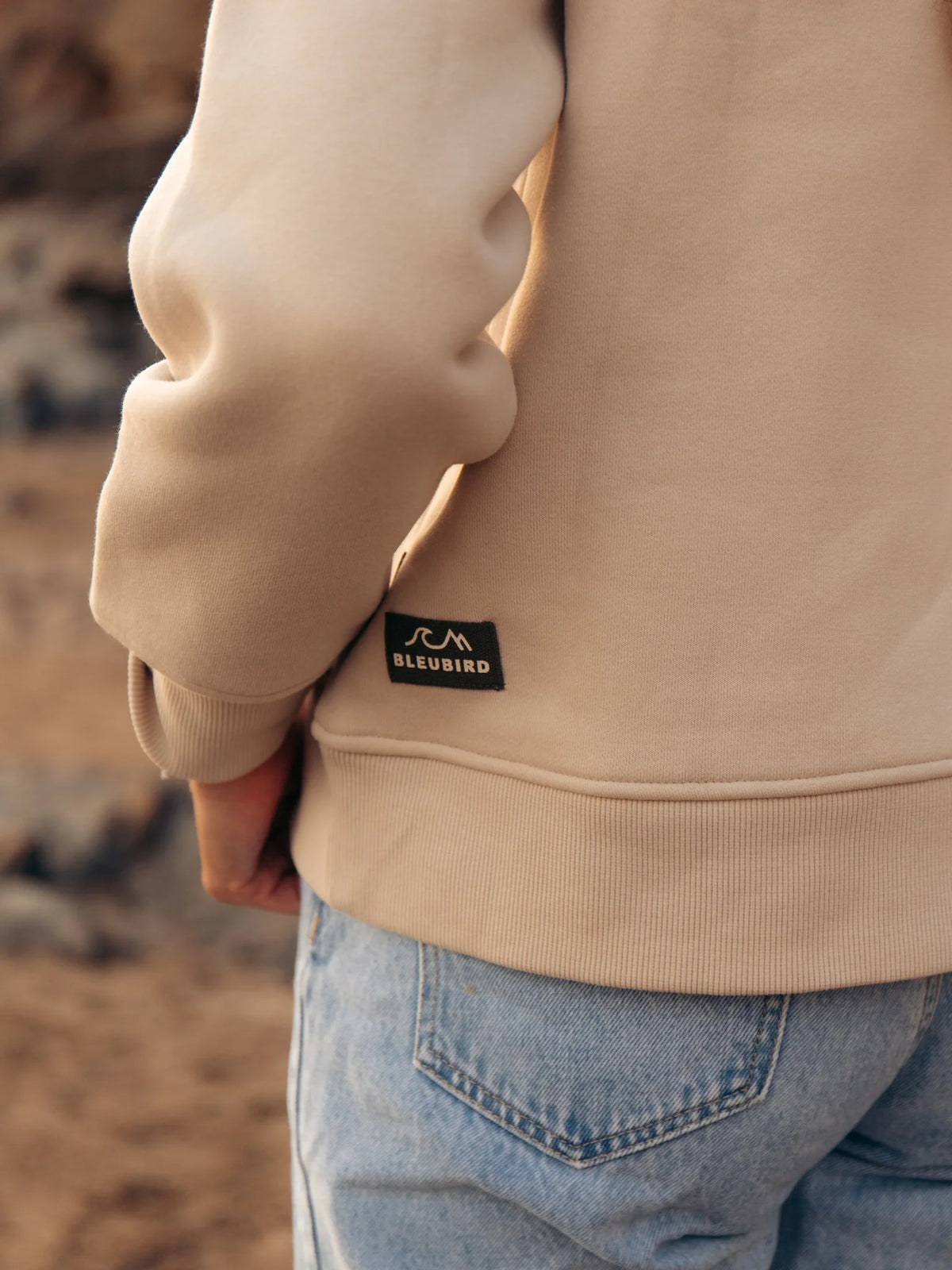 Bleubird Cropped Bracken Quarter Zip -Sand