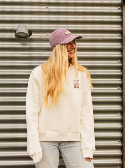 Bleubird Everline Cropped Crew - White