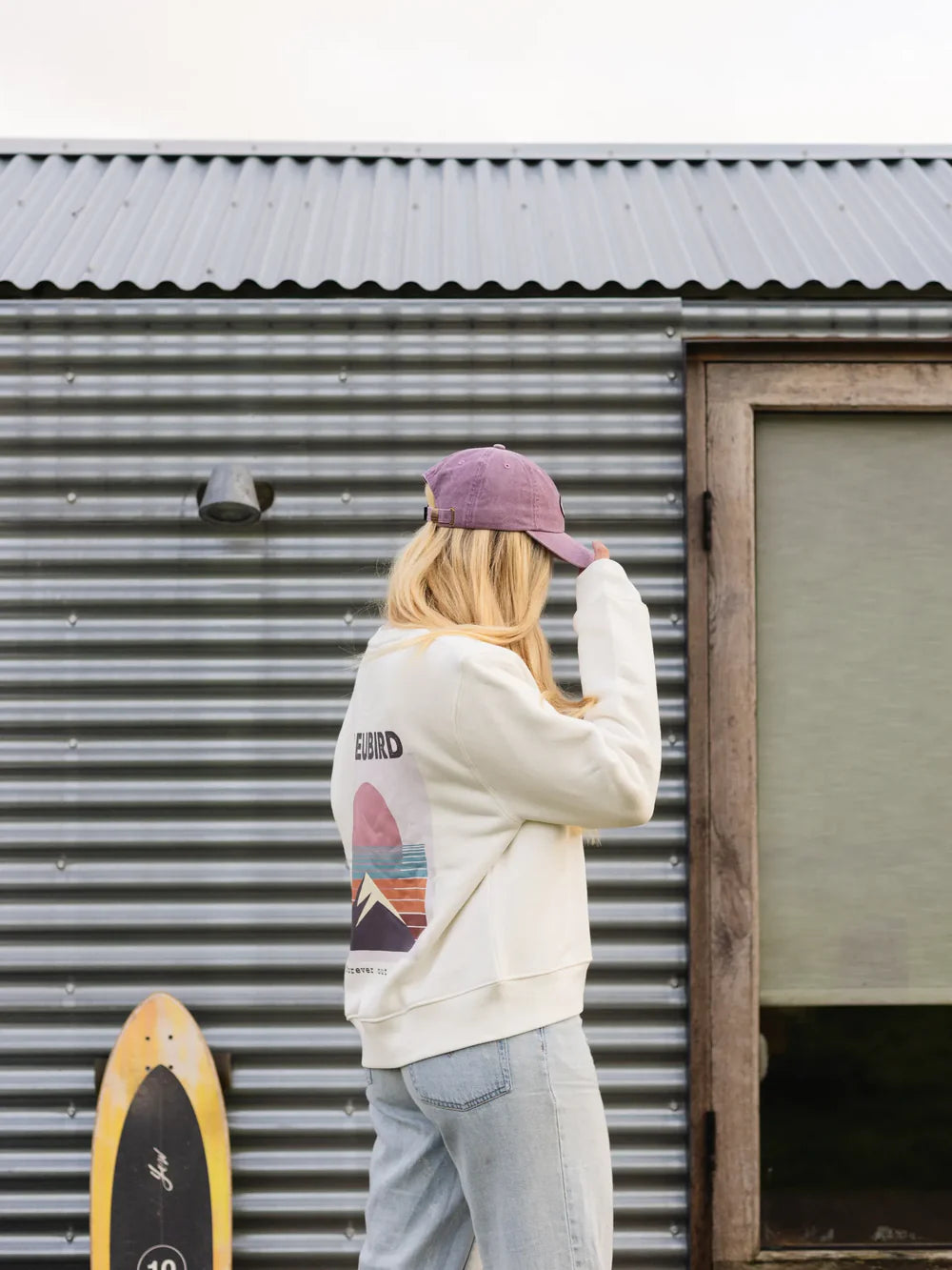 Bleubird Everline Cropped Crew - White