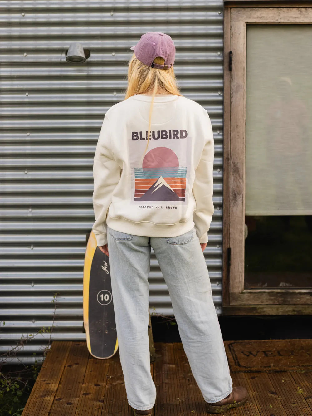 Bleubird Everline Cropped Crew - White