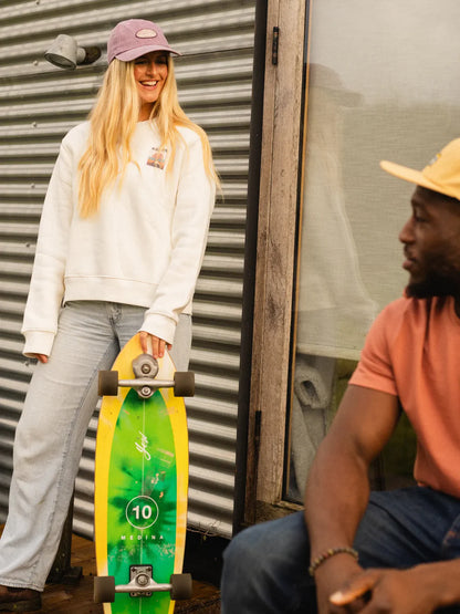 Bleubird Everline Cropped Crew - White