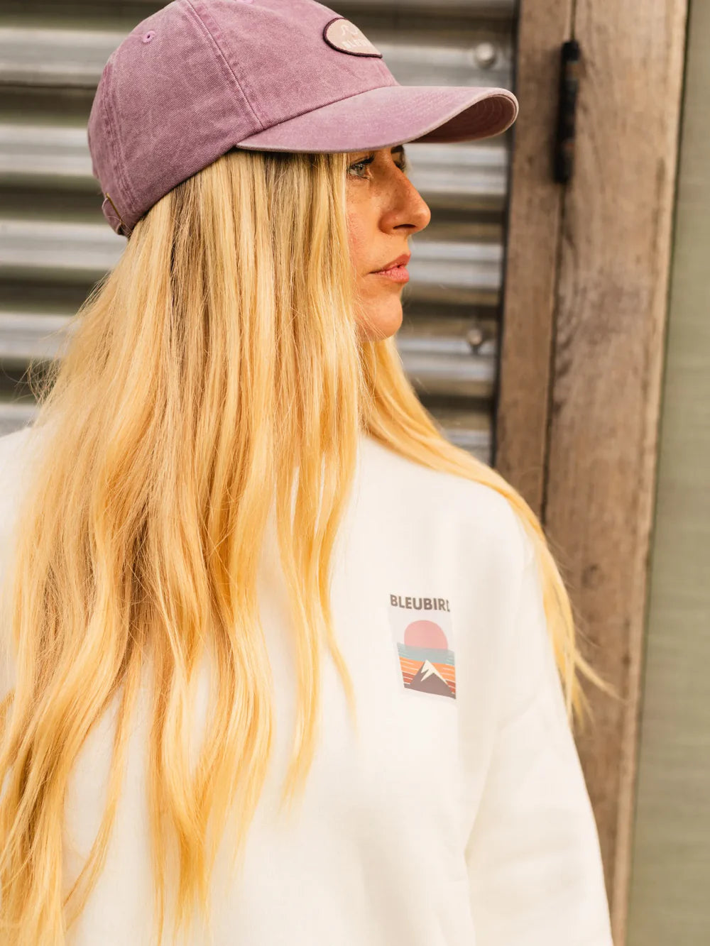 Bleubird Everline Cropped Crew - White