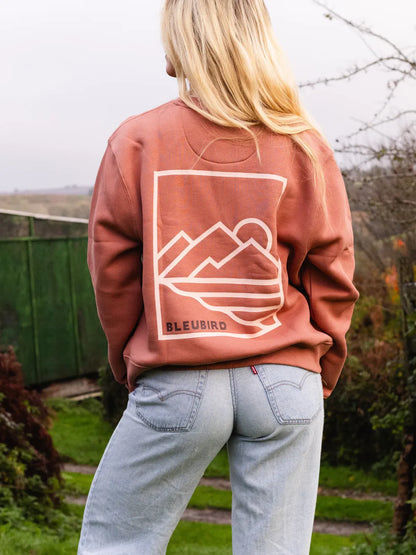 Bleubird Shoreline Cropped Crew - Clay