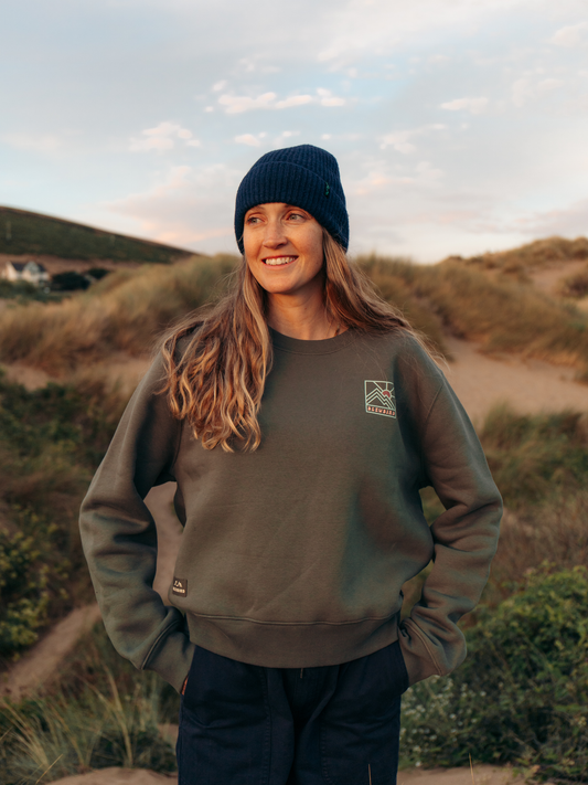 Bleubird Vetta Cropped Crew - Moss