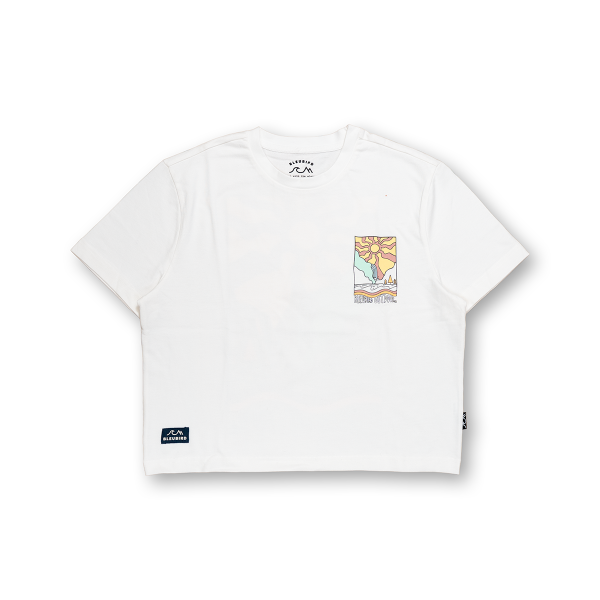 Bleubird Canyon Cropped Tee - White