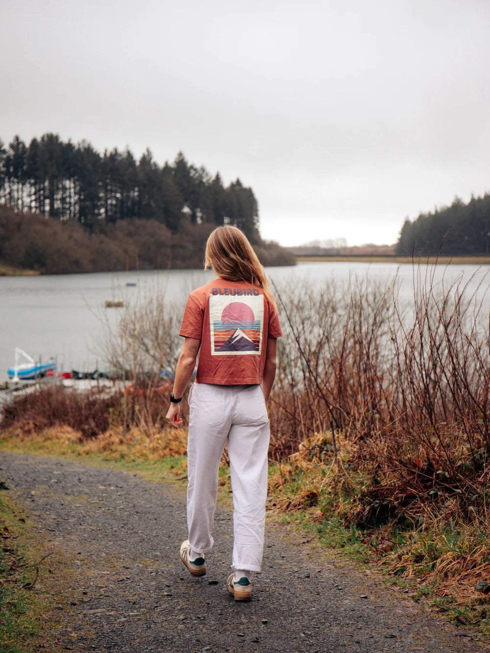 Bleubird Everline Cropped T-Shirt - Clay