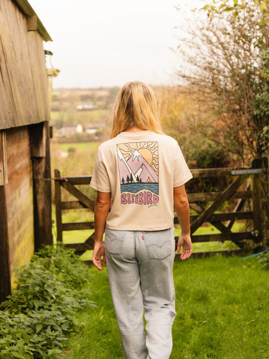 Bleubird Solace Cropped Tee - Off White