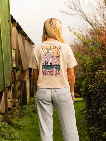 Bleubird Solace Cropped Tee - Off White