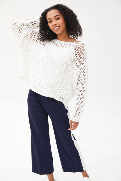 ART Crochet Knit Top - White