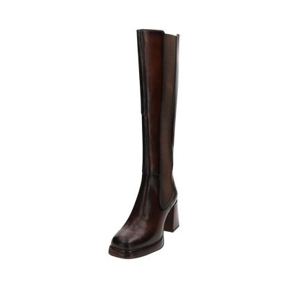 Bagatt Leather Evo Knee-High Boots - Dark Brown