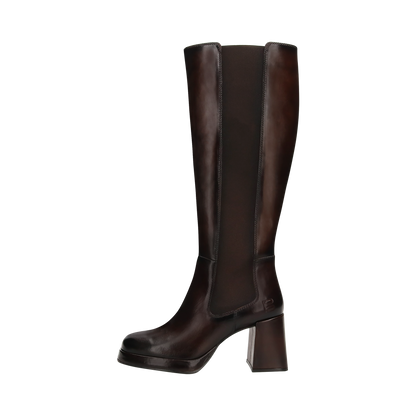 Bagatt Leather Evo Knee-High Boots - Dark Brown