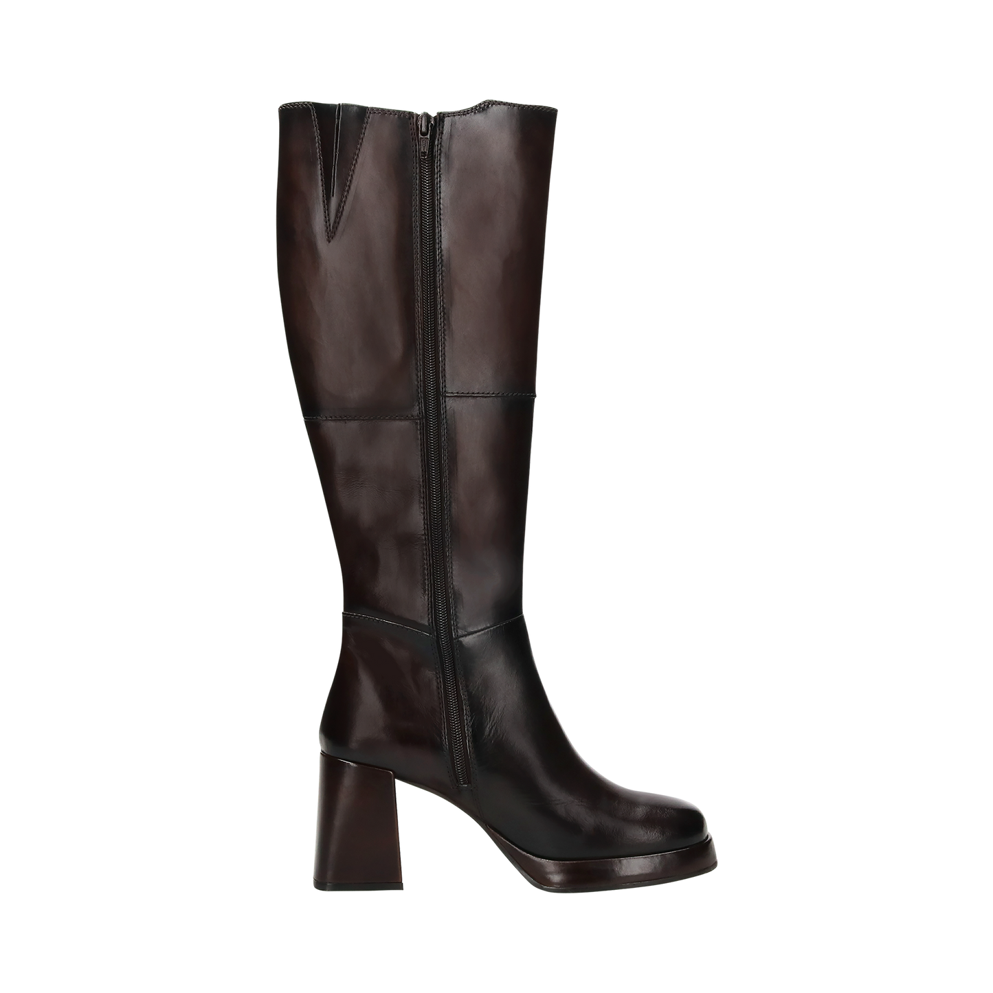 Bagatt Leather Evo Knee-High Boots - Dark Brown