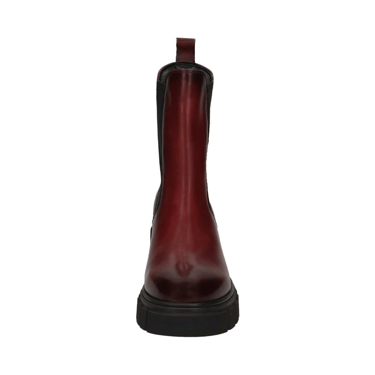 Bagatt Leather Platform Ankle Boot -Oxblood Red