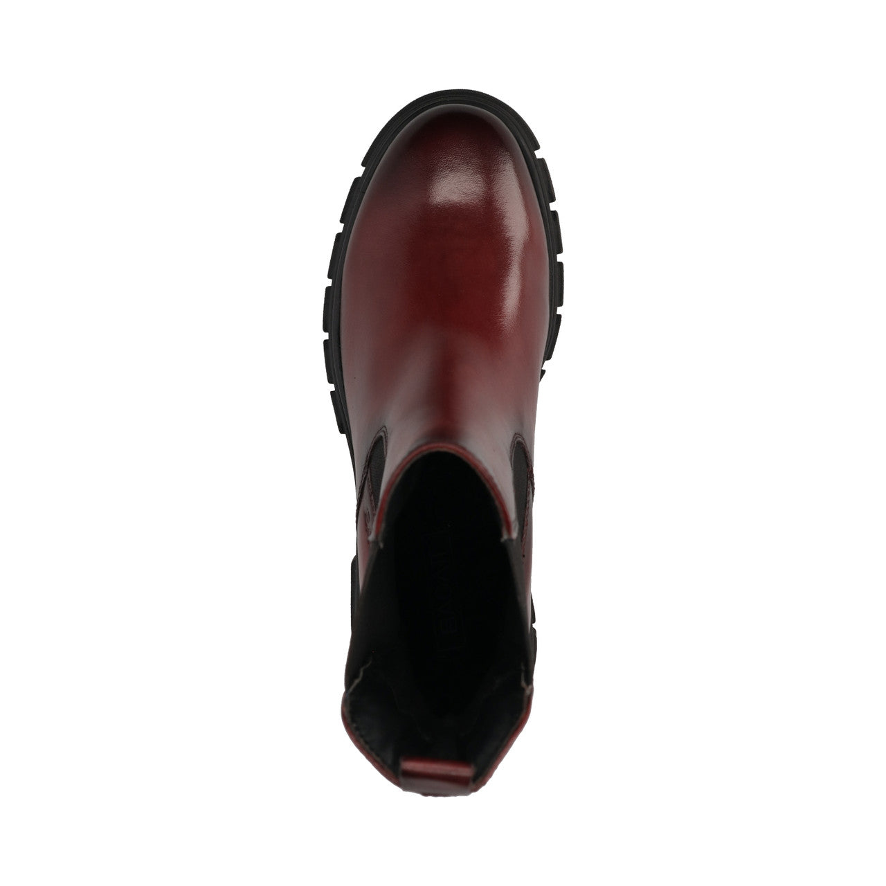 Bagatt Leather Platform Ankle Boot -Oxblood Red