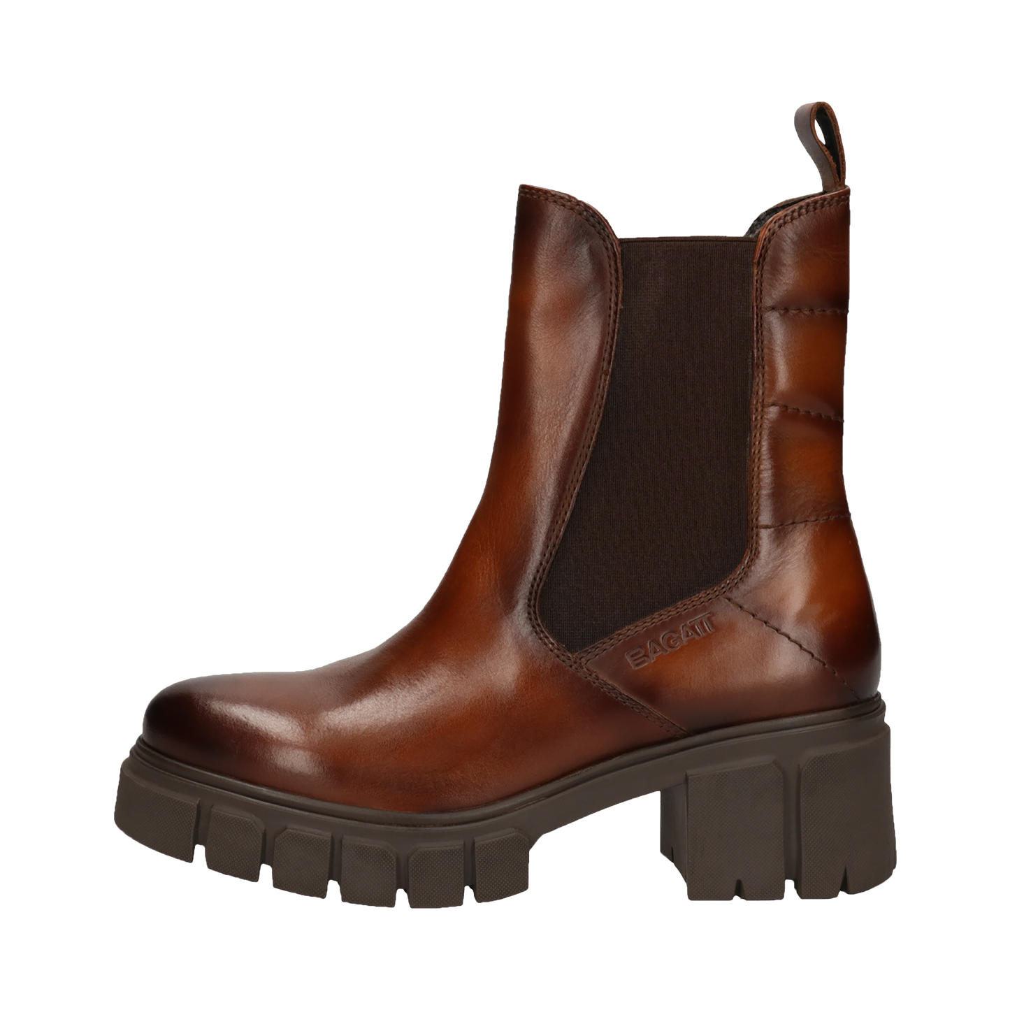 Bagatt Leather Platform Boot - Cognac