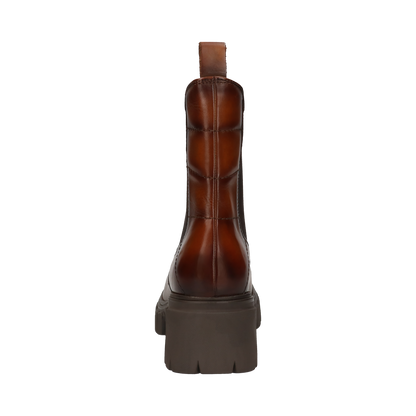 Bagatt Leather Platform Boot - Cognac