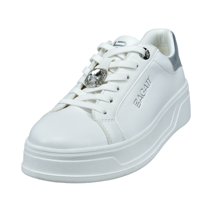 Bagatt Silver Heel Sneaker - White