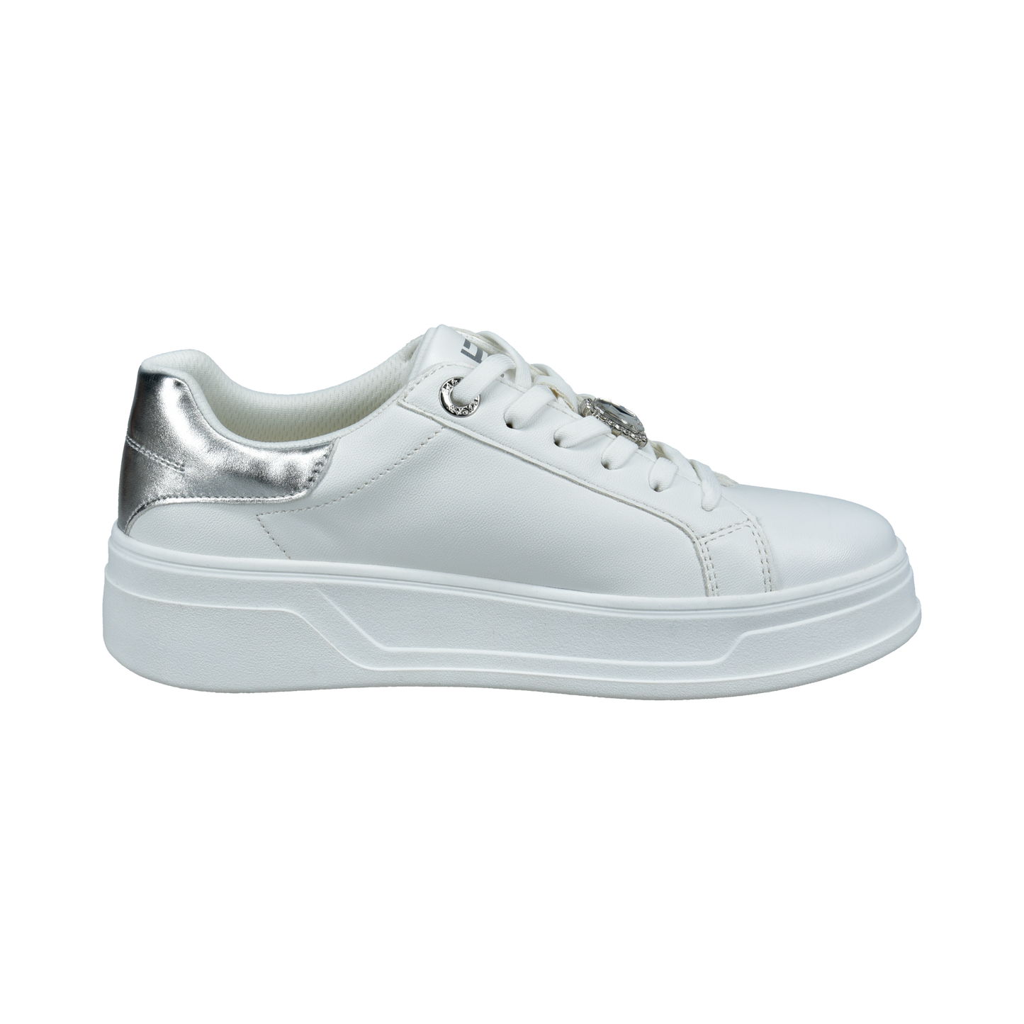 Bagatt Silver Heel Sneaker - White