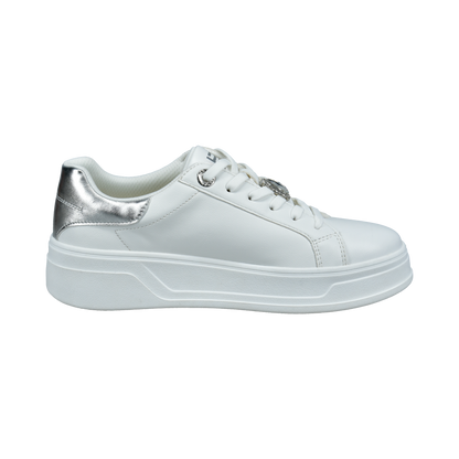 Bagatt Silver Heel Sneaker - White