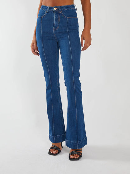 Diesel High Rise Drew Flare Denim - Blue Haze