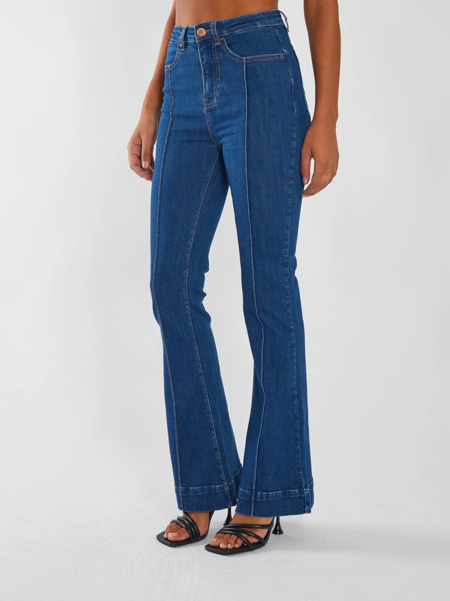 Diesel High Rise Drew Flare Denim - Blue Haze