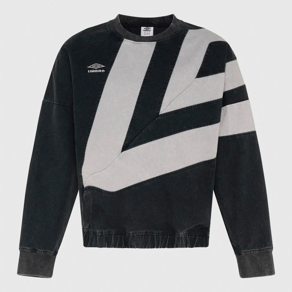 Umbro Washed Diamond Drill Sweat - Black