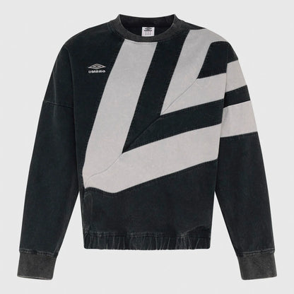 Umbro Washed Diamond Drill Sweat - Black