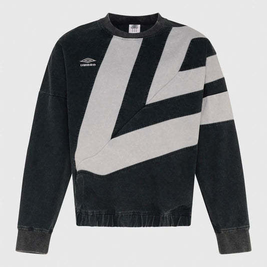 Umbro Washed Diamond Drill Sweat - Black