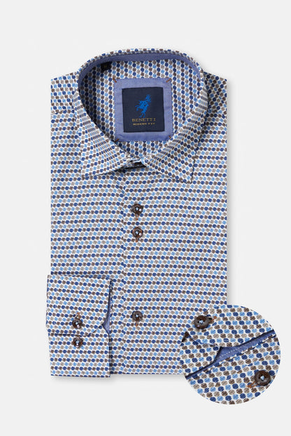 Benetti David Modern Fit Shirt - Stone