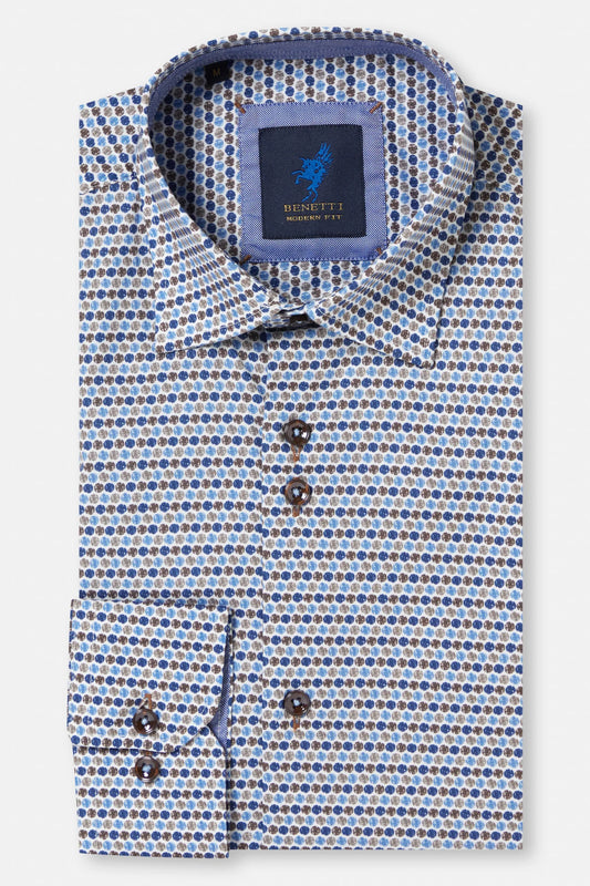 Benetti David Modern Fit Shirt - Stone
