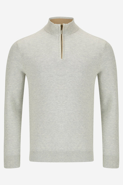 Benetti Dawson 1/4 Zip Jumper - Stone