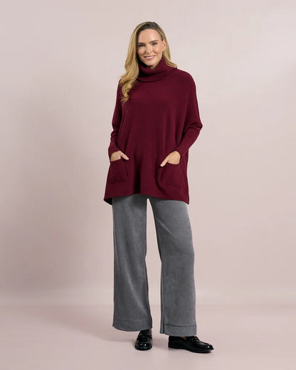 Deck Wide Leg Corduroy Pants - Grey