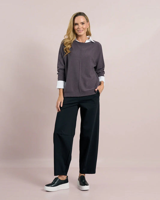 Deck Barrel Leg Trouser - Black
