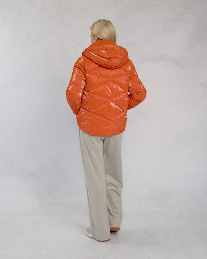 Deck Short Padded Coat - Arancione