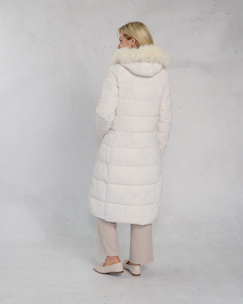 Deck Padded Coat with Faux Fur Hood - Pana