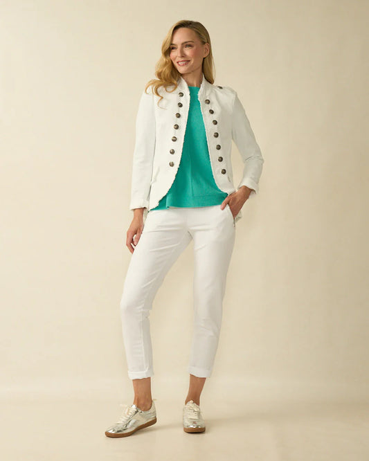 Deck Short Military Jacket - White