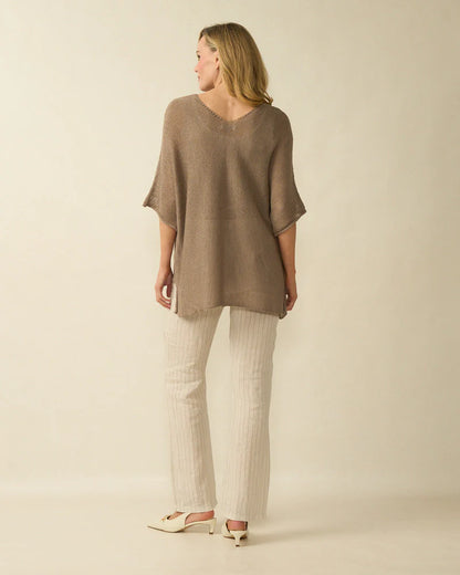 Deck Pocket Detail Fine Knit - Taupe