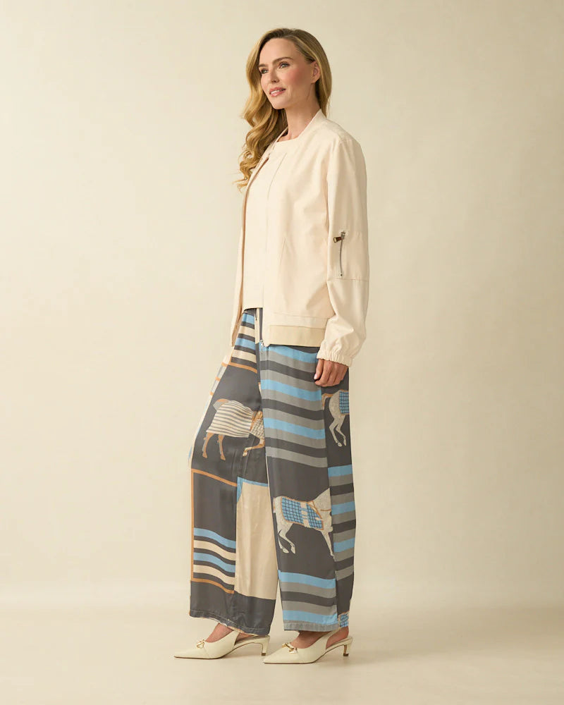 Deck Summer Print Blouse - Black